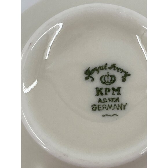 KPM Germany Blue & Gold Trimmed Porcelain Teacup & Saucer Set - Picture 4 of 10